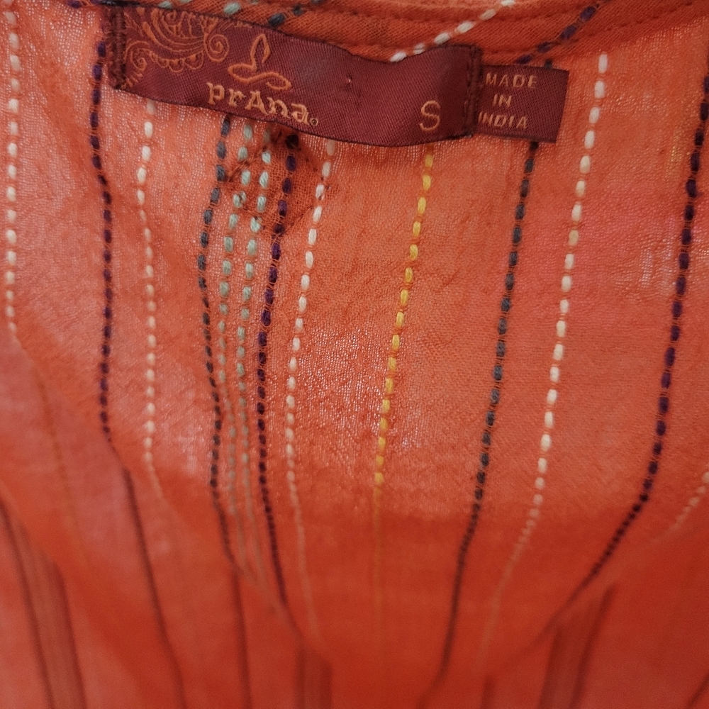 🍒 Prana Jardin Top Womens S Striped Summer Casual Relaxed Organic Outdoors Boho - Picture 5 of 5